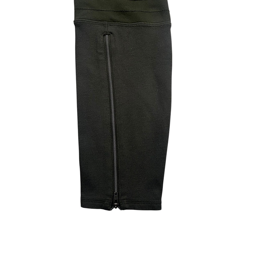 Athleta Motto Leggings Pants Olive Womens Size 6 Ribbed Panel Zipper Athleisure - Picture 12 of 16